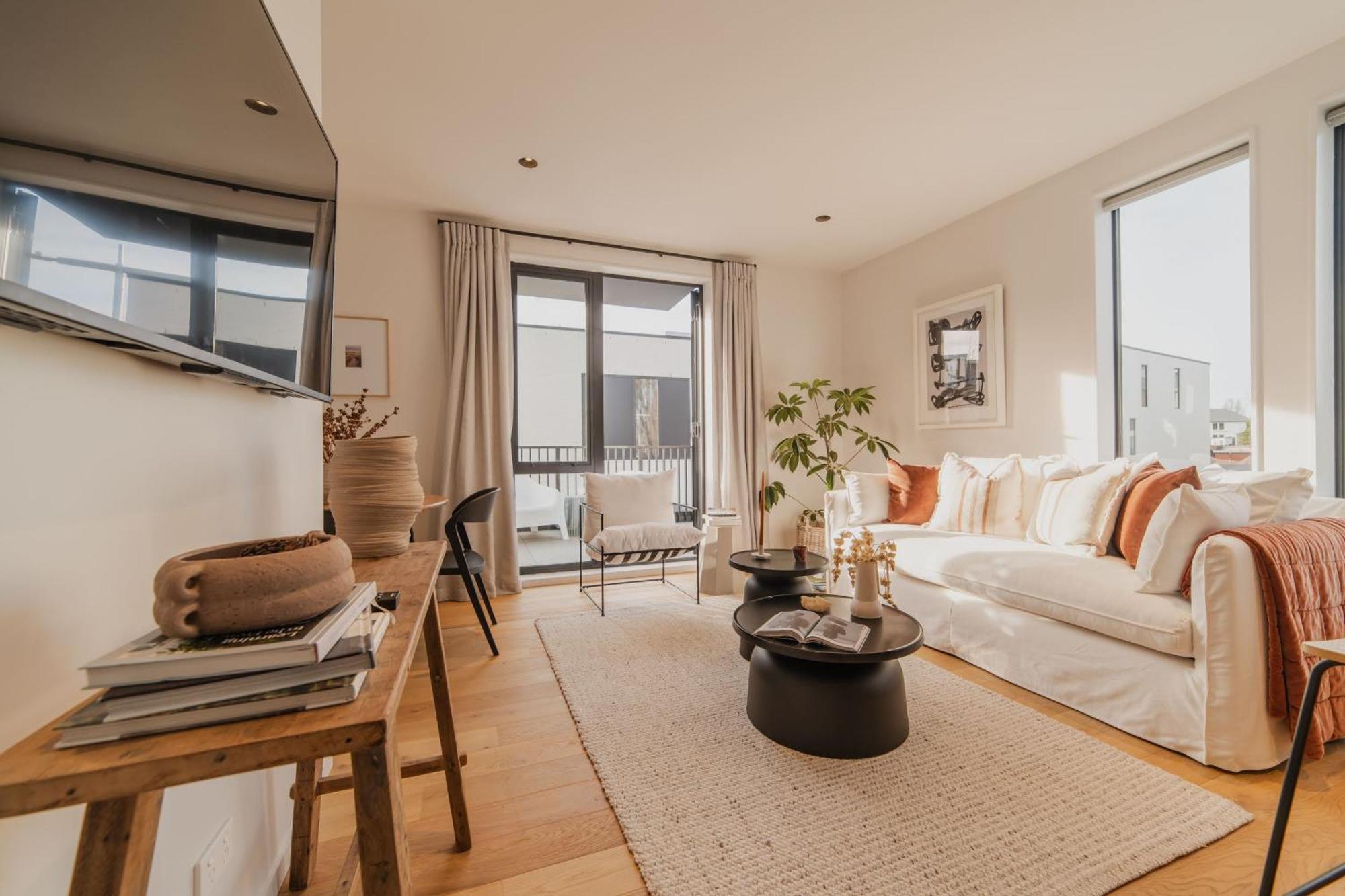 Chic And Contemporary Living At Cambridge Terrace Villa Christchurch Luaran gambar